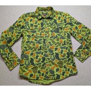 Rare Altamont Skateboards Camo Button Up Jacket Distressed Army size large